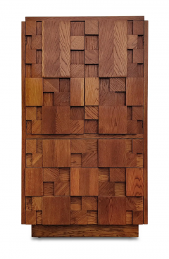  Lane Furniture Lightly Restored Paul Evans Style Lane Brutalist Staccato or Mosaic Tall Chest - 2968462