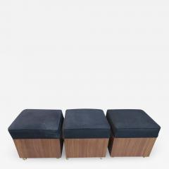  Lane Furniture Lovely Set of Three Rolling Storage Cube Stools Mid Century Modern - 1762181