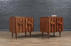  Lane Furniture Mid Century Brutalist Modern Staccato Night Stands by Lane - 4112940