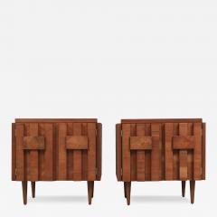  Lane Furniture Mid Century Brutalist Modern Staccato Night Stands by Lane - 4113054