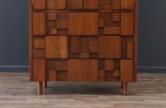  Lane Furniture Mid Century Brutalist Staccato Highboy Dresser by Lane - 3686996