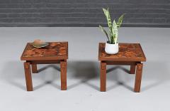  Lane Furniture Mid Century Floating Top Walnut Live Edge Side Tables by Lane - 4736478
