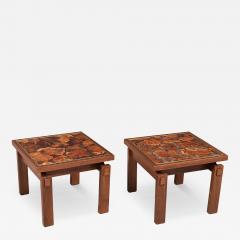  Lane Furniture Mid Century Floating Top Walnut Live Edge Side Tables by Lane - 4737983