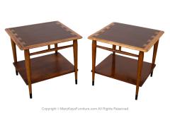  Lane Furniture Mid Century Lane Acclaim Dovetail End Tables Pair - 3831322