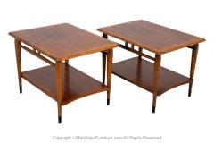  Lane Furniture Mid Century Lane Acclaim Dovetail End Tables Pair - 3855581