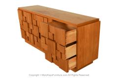  Lane Furniture Mid Century Lane Staccato Brutalist Nine Drawer Dresser - 3472034
