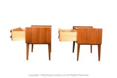  Lane Furniture Mid Century Lane Walnut Pair Nightstands End Tables First Edition Collection - 3574422