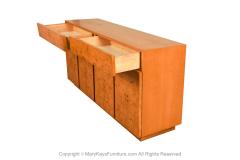  Lane Furniture Mid Century Milo Baughman Style Burl Wood Sideboard Credenza Bar Cabinet - 3574424