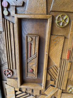  Lane Furniture Mid Century Modern Brutalist Wood Sculpture Cabinet by Lane USA 1970s - 4591320