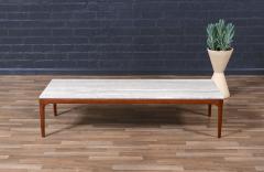  Lane Furniture Mid Century Modern Rhythm Coffee Table with Silver Travertine by Lane - 3915944