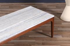  Lane Furniture Mid Century Modern Rhythm Coffee Table with Silver Travertine by Lane - 3915947