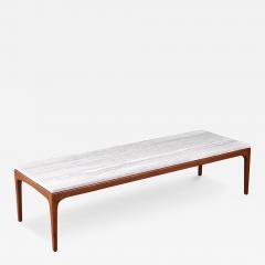  Lane Furniture Mid Century Modern Rhythm Coffee Table with Silver Travertine by Lane - 3918070