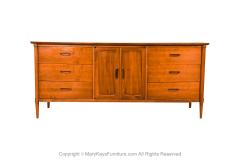  Lane Furniture Mid Century Walnut 9 Drawer Credenza Dresser Laminate Top - 3574382