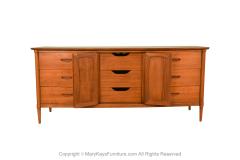  Lane Furniture Mid Century Walnut 9 Drawer Credenza Dresser Laminate Top - 3574403