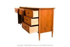  Lane Furniture Mid Century Walnut 9 Drawer Credenza Dresser Laminate Top - 3574426