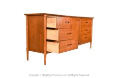  Lane Furniture Mid Century Walnut 9 Drawer Credenza Dresser Laminate Top - 3574427