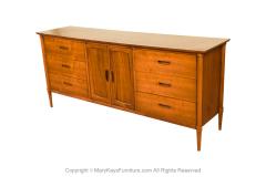  Lane Furniture Mid Century Walnut 9 Drawer Credenza Dresser Laminate Top - 3574428