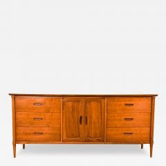  Lane Furniture Mid Century Walnut 9 Drawer Credenza Dresser Laminate Top - 3575026