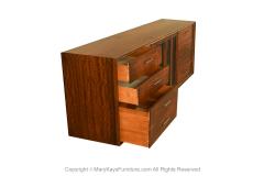  Lane Furniture Mid Century Walnut Chrome Lane Lowboy Dresser - 3419744