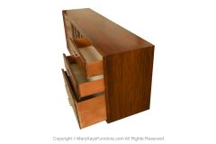  Lane Furniture Mid Century Walnut Chrome Lane Lowboy Dresser - 3419745