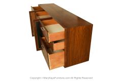  Lane Furniture Mid Century Walnut Chrome Lane Lowboy Dresser - 3419754