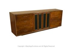  Lane Furniture Mid Century Walnut Chrome Lane Lowboy Dresser - 3419764