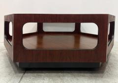 Lane Furniture Mid century Lane Furniture Hexagonal Coffee Table Smoked Glass Top - 4306646