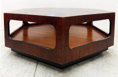  Lane Furniture Mid century Lane Furniture Hexagonal Coffee Table Smoked Glass Top - 4306650
