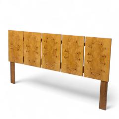  Lane Furniture Milo Baughman Style Lane Mid Century Burlwood King Headboard - 4263667