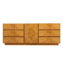  Lane Furniture Milo Baughman Style Lane Mid Century Burlwood Lowboy Dresser - 4263343