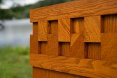  Lane Furniture Monumental Lane Furniture King Size 62 Staccato Cubist Headboard in Oak - 4254337
