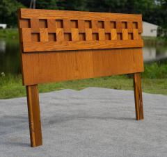  Lane Furniture Monumental Lane Furniture King Size 62 Staccato Cubist Headboard in Oak - 4254347