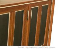  Lane Furniture Pair Mid Century Walnut Chrome Lane Cabinets Nightstands - 3462262