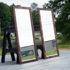  Lane Furniture Pair Uncommon Lane Altavista Rosewood Wall Mounted Bevelled Mirrors 47x21 - 4222918