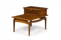  Lane Furniture Pair of Lane Altavista Modern Walnut 2 Tier Nightstands End Tables - 4274394