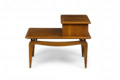  Lane Furniture Pair of Lane Altavista Modern Walnut 2 Tier Nightstands End Tables - 4274395