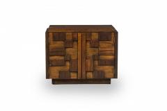  Lane Furniture Pair of Lane Furniture Modern Mahogany Cube Nightstands Bedside Tables - 4274114