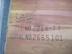  Lane Furniture Pair of Lane Walnut Game Cube Storage Stools Mid Century Modern - 1831580