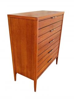  Lane Furniture Paul McCobb Style Lane Tuxedo Tall Dresser or Chest Walnut Rosewood MCM Era - 2618352