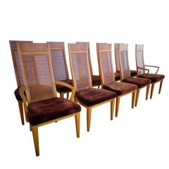  Lane Furniture Set of 10 Lane High Back Cane Dining Chairs - 2436335