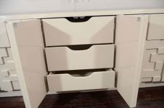  Lane Furniture White Lacquered Lane Furniture Brutalist Dresser in the Manner of Paul Evans - 3105674