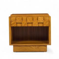  Lane Staccato Lane Staccato Brutalist Mid Century Oak Nightstands Pair - 4252459