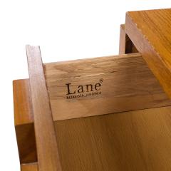  Lane Staccato Lane Staccato Brutalist Mid Century Oak Nightstands Pair - 4252462
