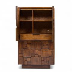  Lane Staccato Lane Staccato Brutalist Mid Century Walnut Armoire Dresser - 4316886