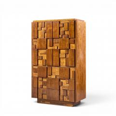  Lane Staccato Lane Staccato Brutalist Mid Century Walnut Armoire Dresser - 4687050