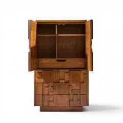  Lane Staccato Lane Staccato Brutalist Mid Century Walnut Armoire Dresser - 4687056