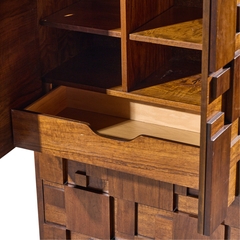  Lane Staccato Lane Staccato Brutalist Mid Century Walnut Armoire Dresser - 4753408