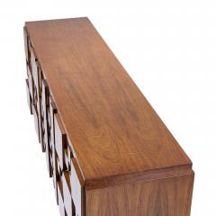  Lane Staccato Lane Staccato Brutalist Mid Century Walnut Lowboy Dresser - 4336832