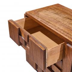 Lane Staccato Lane Staccato Brutalist Mid Century Walnut Lowboy Dresser - 4489500