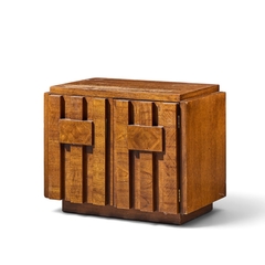  Lane Staccato Lane Staccato Brutalist Mid Century Walnut Nightstand - 4728697